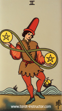 Two of Pentacles tarot meaning