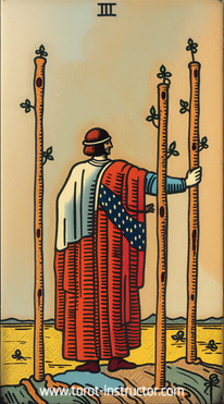 Three of Wands tarot card meaning