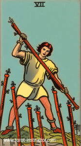 Seven of Wands tarot card meaning