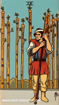 Nine of Wands tarot card meaning