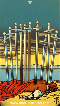 Ten of Swords tarot card meaning