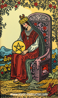 Queen of Pentacles tarot card meaning