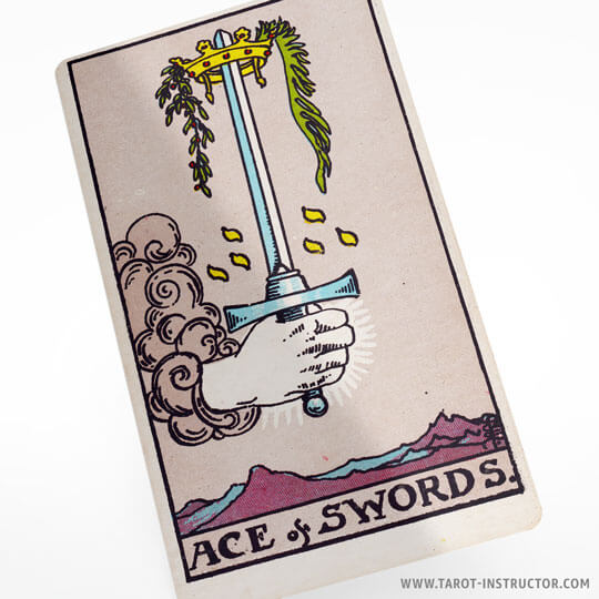 Ace of Swords tarot card meaning, air element, Suit of Swords