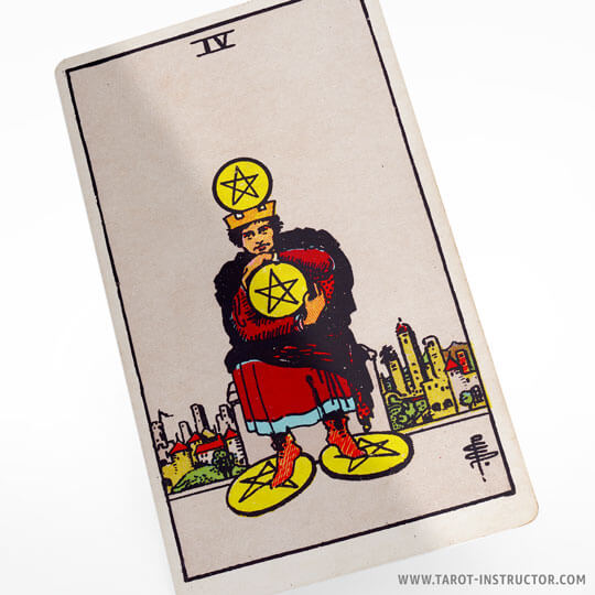 Four of Pentacles tarot meaning, the element of Earth, Suit of Pentacles in tarot