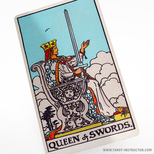 Queen of Swords tarot card meaning, Air element in tarot, Suit of Swords meaning