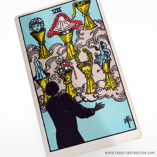 Seven of Cups tarot meaning, The element of Water in tarot, Suit of Cups tarot