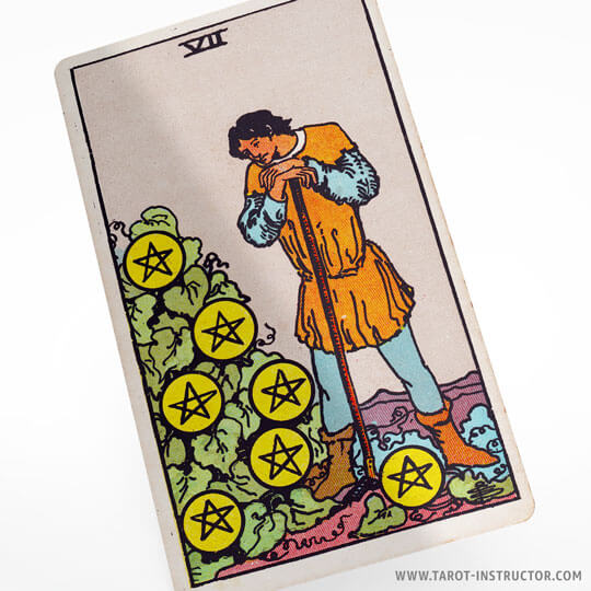 Seven of Pentacles tarot meaning