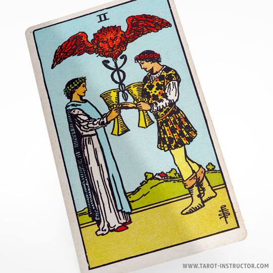 Two of Cups tarot meaning, The element of Water in tarot, Suit of Cups tarot cards