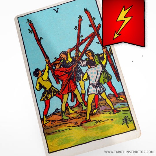 Five of Wands as a breakup