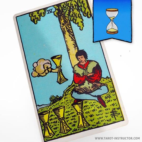 Four of Cups as Timing