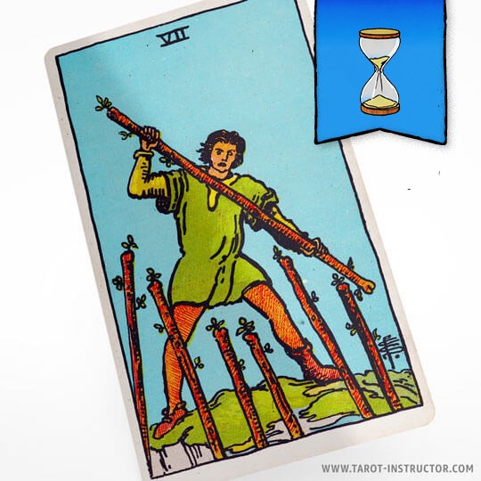 Seven of Wands as timing card